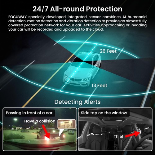 Dash Cam Front Inside, 4G LTE Security Cam for Car, Remote Live-View, Instant... - Picture 3 of 8