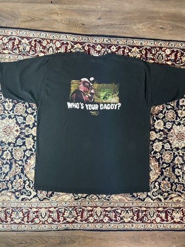 T-shirt Vintage Evil Paintball Y2K Année 90, Bleu, Taille M, Coton, Imprimé Graphique Double Face