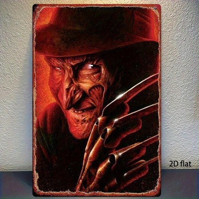 Freddy Krueger Retro Horror Movie Tin Metal Signs Home Décor 8x12