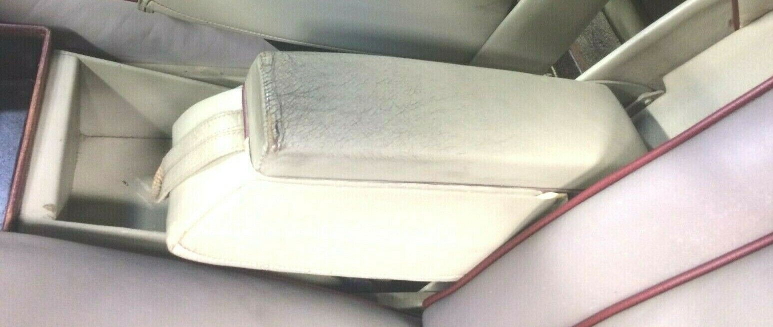 70 to 80 ROLLS ROYCE SILVER SHADOW left front seat cream and red piping