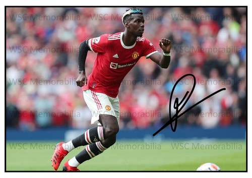 12043. Paul Pogba Signed Pictures (A4 Prints) Man United Juventus France Monaco