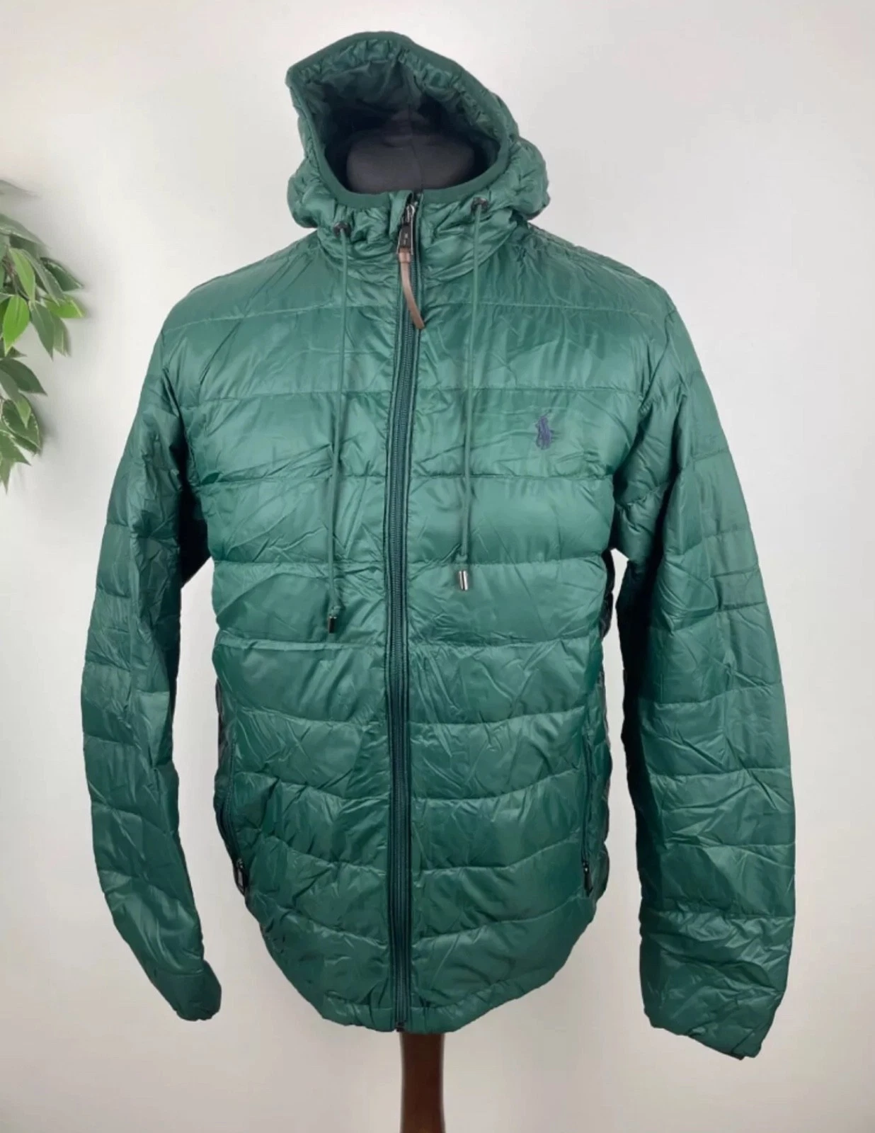 NEW Men's Polo Ralph Lauren Down Fill Packable Puffer Jacket Green Medium