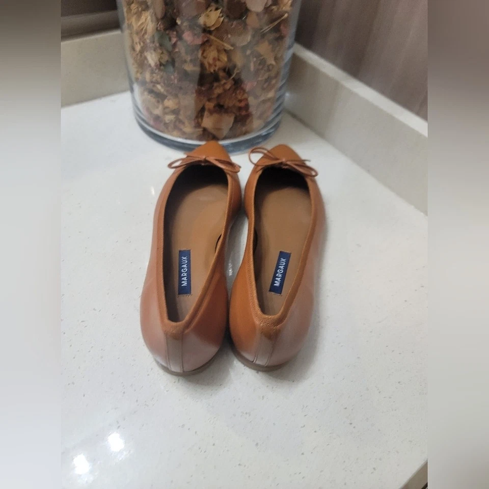 Margaux The Pointe 女式棕褐色芭蕾平底鞋 38 M 码 — 第 3/4 张图片