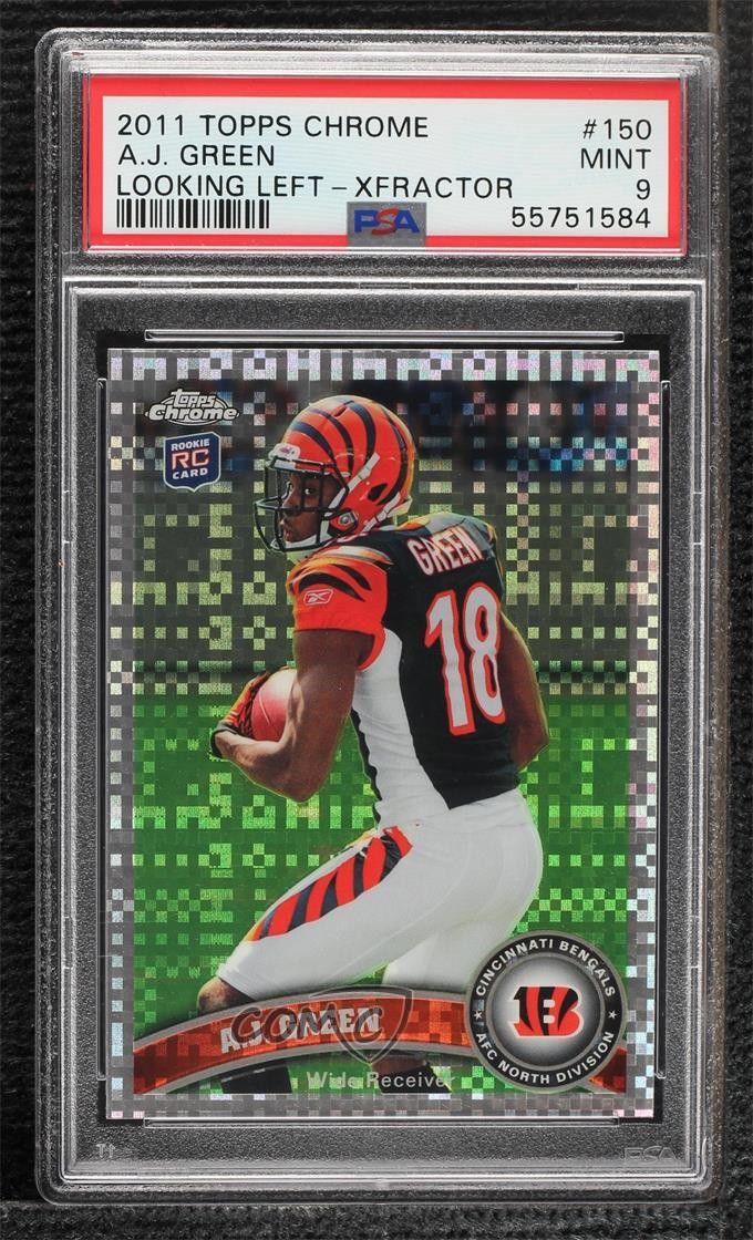 2011 Topps Chrome X-Fractor AJ Green #150 PSA 9 MINT Rookie RC 0nr3
