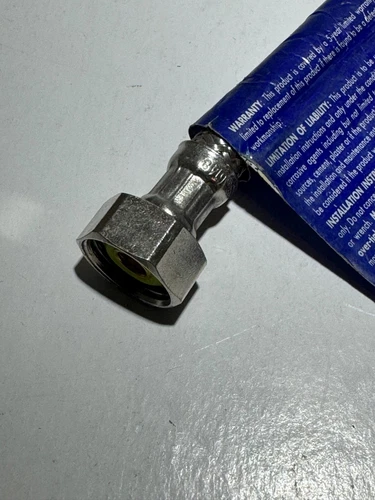 JONES STEPHENS Faucet, 3/8"x1/2", Connection, Flex, SS, 16" ODxFIP S04202 - Picture 1 of 5