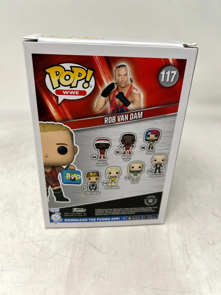 ROB VAN DAM WWF WWE ECW Signed Funko Pop Figure 117 New in Box w/COA PSA purple2 - Image 3 of 4