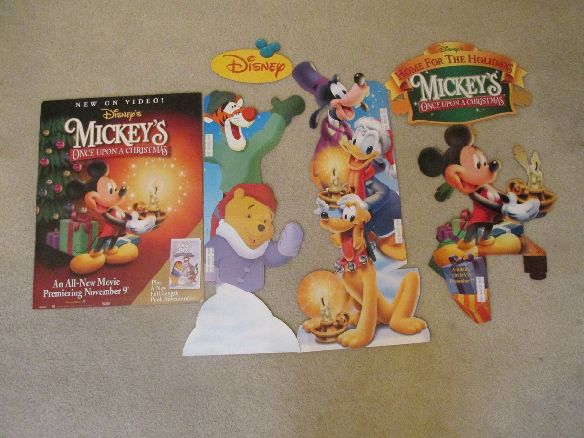 New Mickey Once Upon a Christmas \u0026 Pooh Disney Movie Video Store Display  Poster | eBay, image size:1200x900