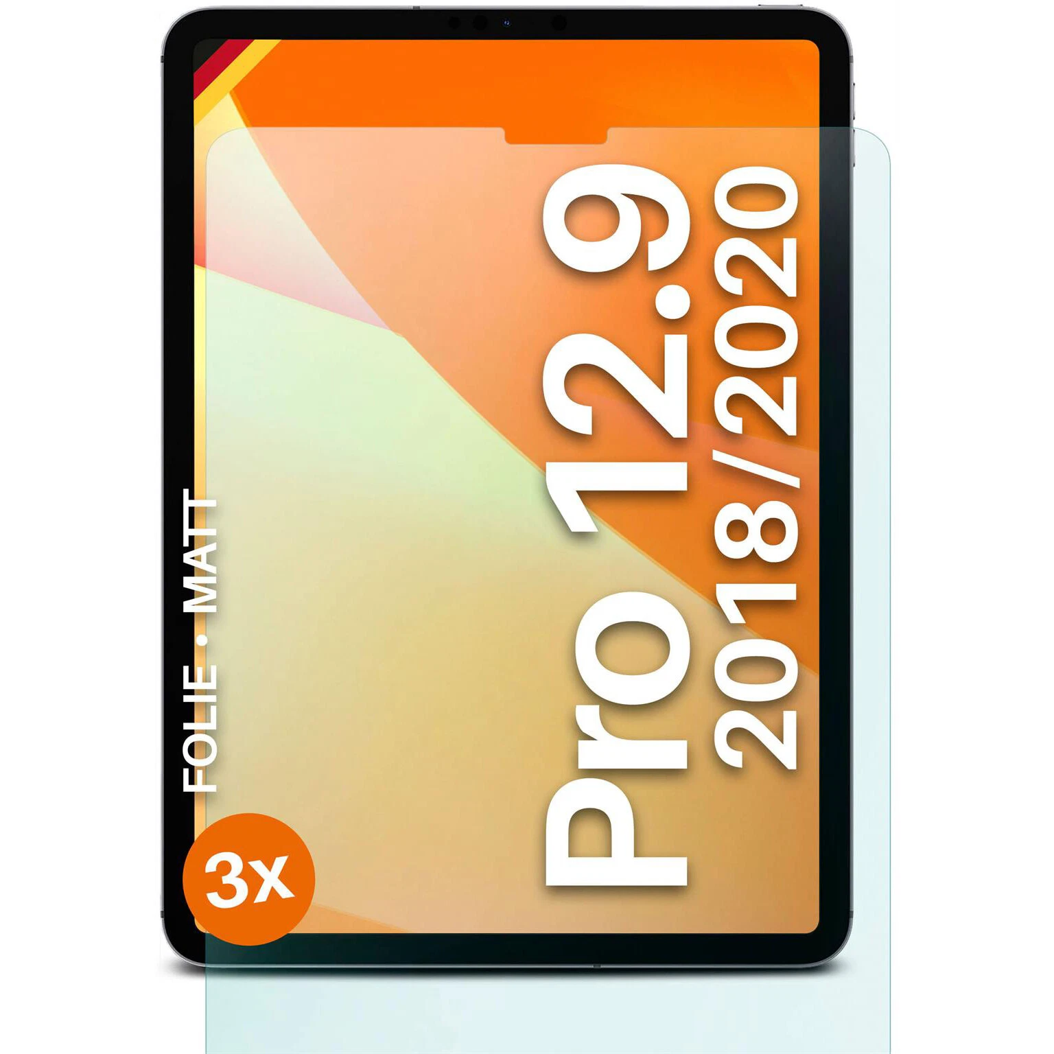 3x Matte Screen Protector for iPad Pro 12.9" (3rd/4th Gen.) Screen Protector 4H Anti Reflex