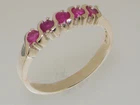 925 Sterling Silver Natural Ruby Womens Eternity Ring - Sizes 4 to 12