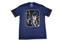 Star Wars Mens Luke Skywalker, Princess Leia, Han Solo Blue Tee Shirt New S
