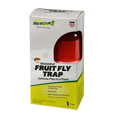 Rescue Fruit Fly Trap FFTR Reusable flies gnats gnat 30 day supply Rescue!