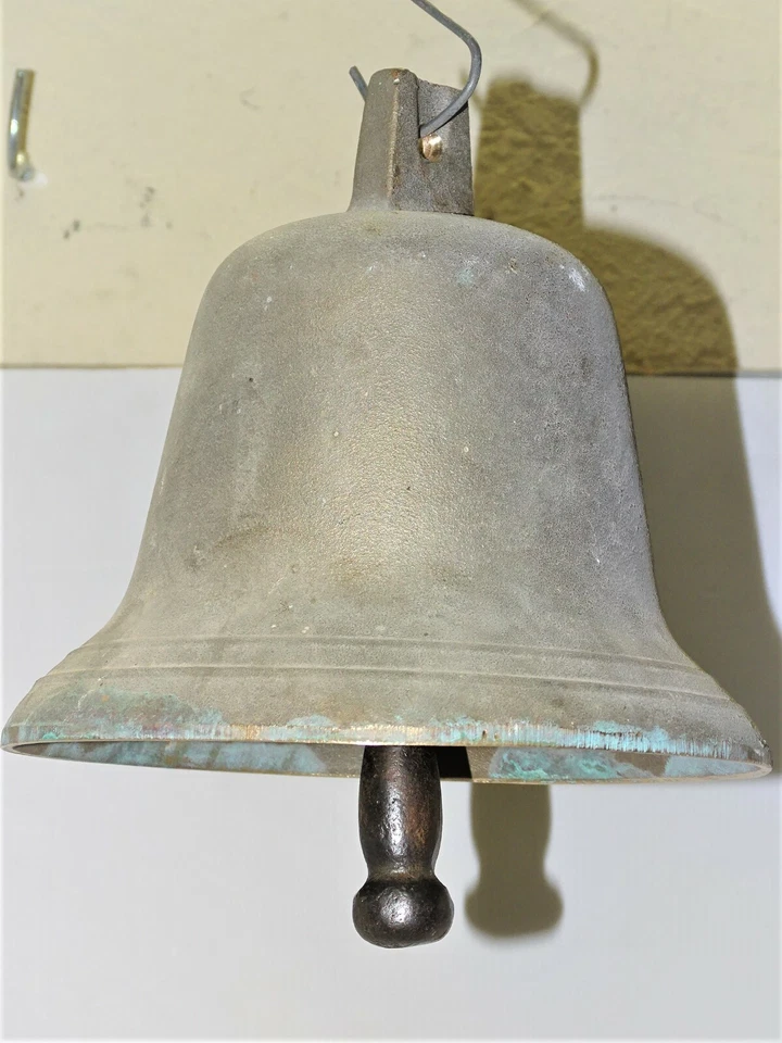 *IMPORTANTE CLOCHE PORTE D'ENTREE ECOLE BRONZE avec TRES JOLI BATTANT déco BELL - Photo 4/4