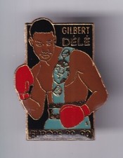 RARE PINS PIN'S .. SPORT BOXING BOXING CLUB BOXER GILBER DELE EUROPEAN CHAMPION ~FP