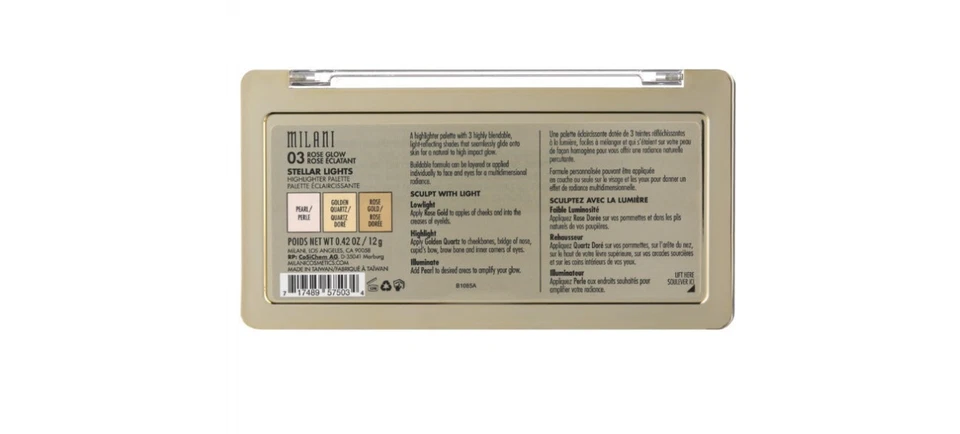 Milani Stellar Lights Highlighter Palette "03 Rose Glow" (0.42oz/12g) ~ SEALED!! - Image 2 of 4