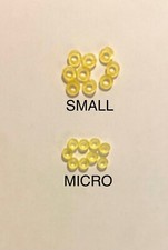 100 MICRO LATEX PELLET BAIT BANDS FOR POLE, CARP COARSE FISHING. 