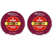 Kiwi Cordovan Leather Shoe Polish 1-1/8 Oz - Lot of 2 Tins
