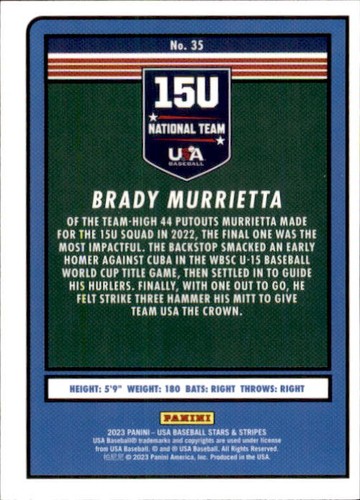 2023 Panini Stars & Stripes USA Baseball Optichrome Rookie Singles Choose Yours - Picture 71 of 199