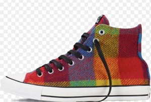 SZ 4 Converse x WOOLRICH Lana Scarpe da ginnastica CASINO 'THUNDER Rainbow Plaid Unisex | eBay