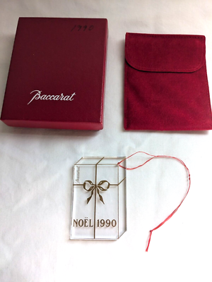Baccarat Crystal Christmas Ornament Noel 1990 Christmas Gift in