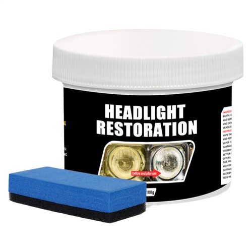 Headlight Repair Paste Car Headlight Lens Restoration Polishing Cleaner 100g