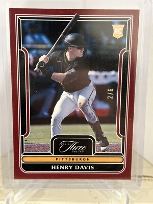 2023 Panini Three Henry Davis  Red FOTL RC Rookie /6