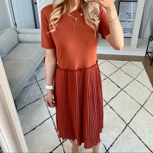 zara rust dress