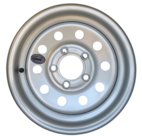 13x4.5 Trailer Wheel 5 lug on 4.5 Bolt Pattern Silver Modular Trailer Rim