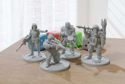 Stalkers Bravo Squad - ZONA ALFA - 20mm - 28mm - 32mm Scale Minifigures - Moder