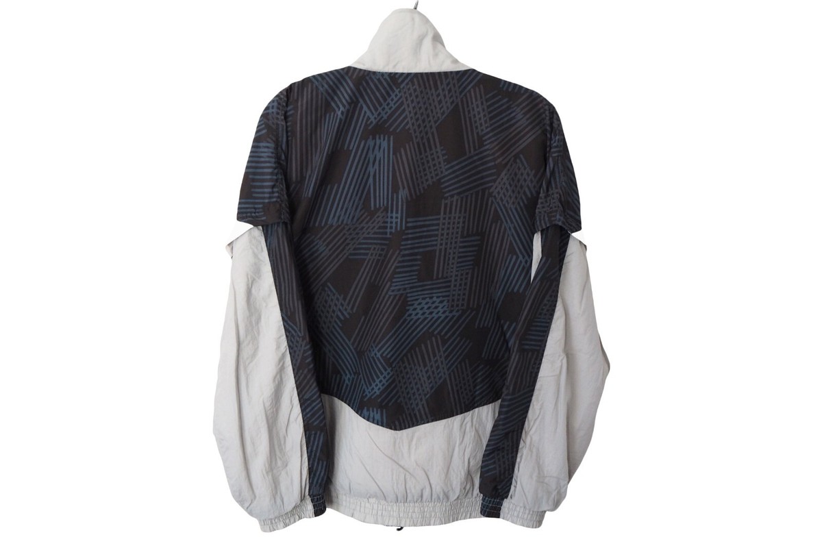 Vintage LOTTO Track Jacket Full Zip Size M 90s sport gray