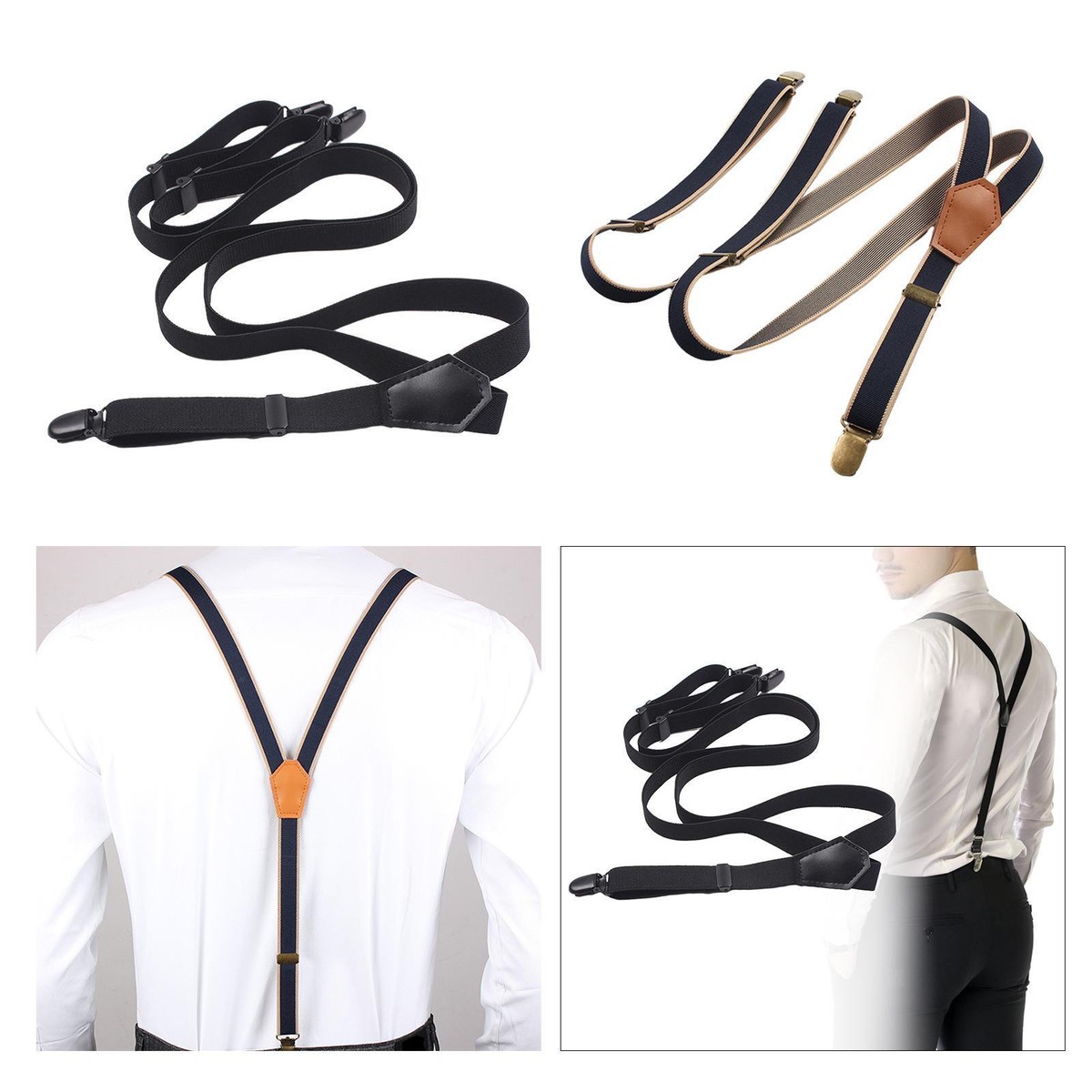 Suspenders for Men Belt Fashion Elastic Trouser Pants Braces with Hooks  for