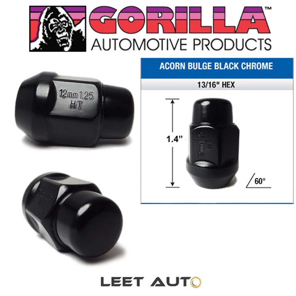 Gorilla Automotive 78621N Acorn Open End Chrome Wheel Locks (12mm - Foto 11