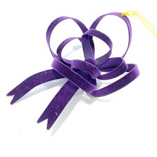 FINE CHRISTMAS ORNAMENT PURPLE RIBBON DESIGN MODERN HANGING HOLIDAY DECORATION
