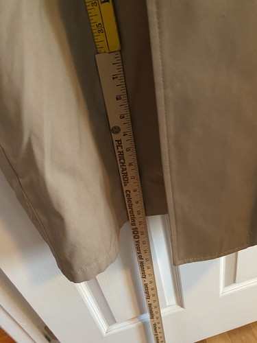London Fog 42L NWOT Classic Vintage Trench Rain Coat Khaki Detective Columbo - Picture 17 of 18