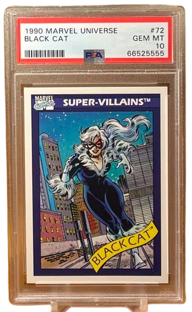 Spider-Man PSA 10 Marvel Black Cat 1990 Marvel Universe RC 1st