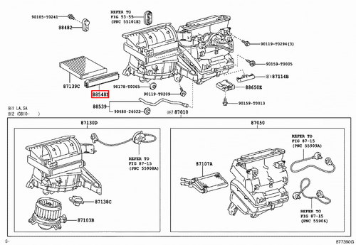 Genuine Hilux TGN10 KUN36 KUN35 KUN26 KUN25 AC A/C Pollen Cabin Air Filter Door - Picture 14 of 20