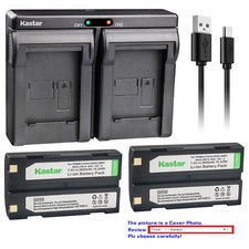 Kastar Battery Dual Charger for D-Li1 Ei-D-Li1 Trimble R4 HP PhotoSmart C912XI