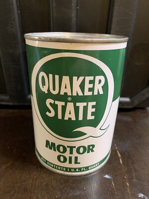 Vintage Full 1 Quart Can Quaker State Motor Oil SAE 20-20W HD Oil Pennsylvania