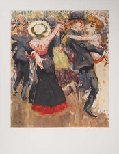 Kees VAN DONGEN : Danse au Moulin de la Galette, Lithographie signée