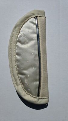 Emmaljunga seat unit shoulder strap pad. 1 unit.  #10 Vanilla Leatherette