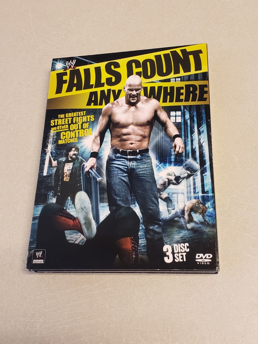 FALLS COUNT ANYWHERE 3-Disc WWE Wrestling DVD Set Street Fight