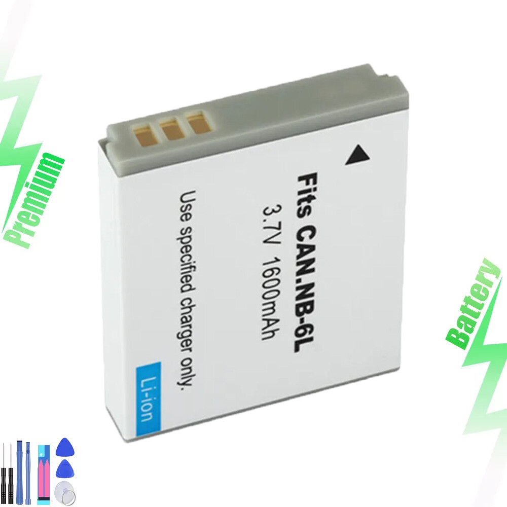 1x 1600mah NB-6L Battery for Canon IX  85 IS, IX  85 IS, IXY Digital 25 IS