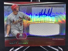 Matt Adams 2012 Bowman Platinum Jumbo Relics Autographs Refractors 