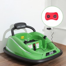 12V Kids Ride on Bumper Car 360  Spinning Electric Vehicle Remote Control Green