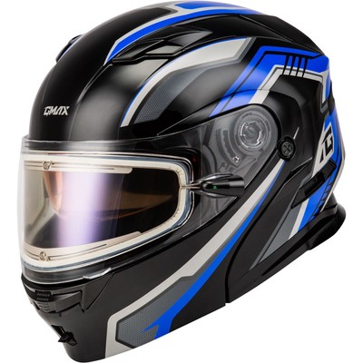 GMax MD-01S Transistor Snow Helmet - w/Elect Shield - Blue/Black - XS M40139433