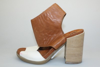 Women's shoes MOMA 7 (EU 37) sandals white leather brown DP140-37