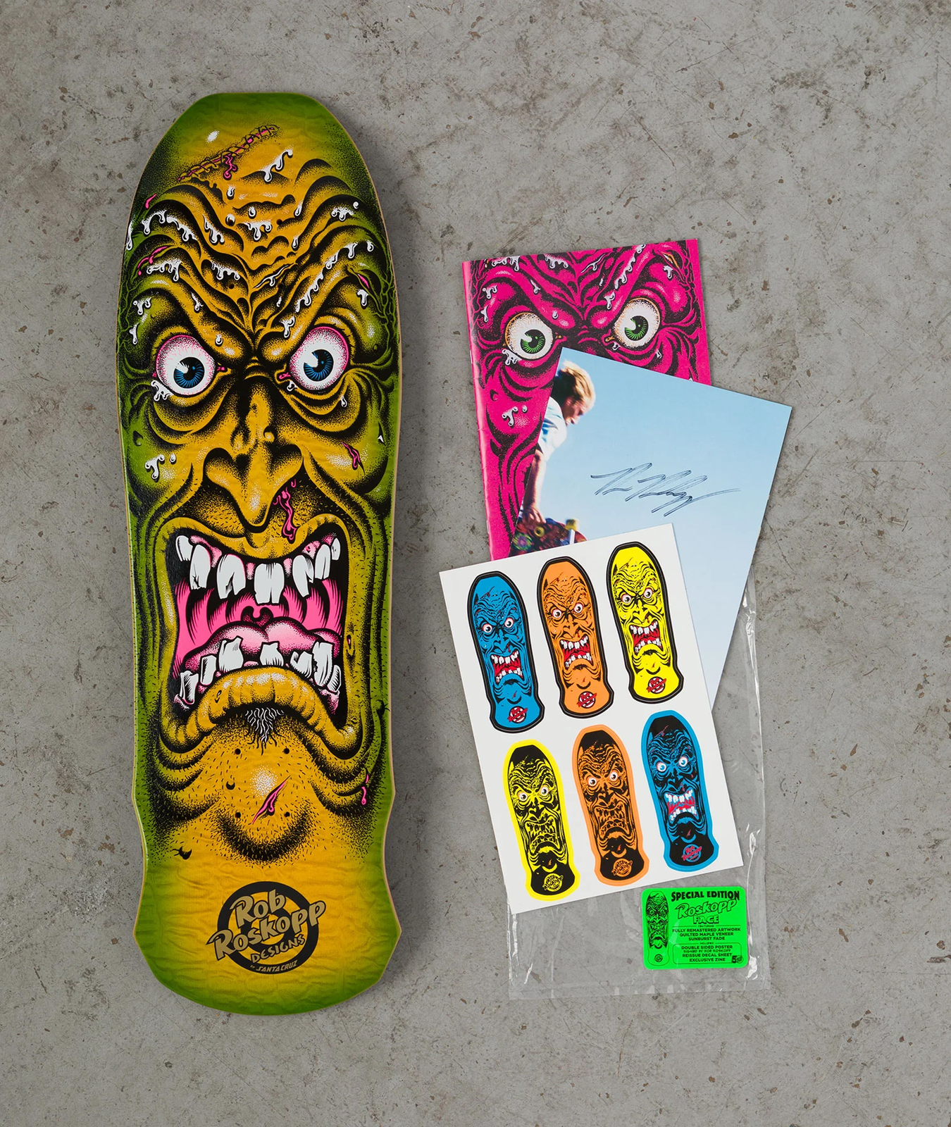 Santa Cruz Rob Roskopp FACE REMASTERED LIMITED EDITION Skateboard Deck