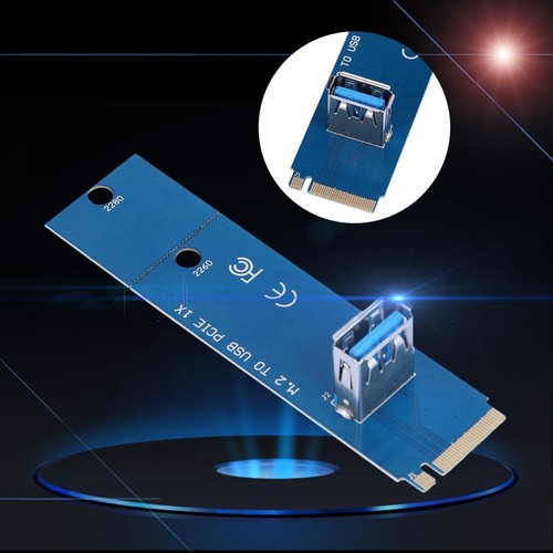 M.2/NGFF to USB3.0 Port PCI-E Converter Adapters Mining Graphic Extender Card - Afbeelding 6 van 12