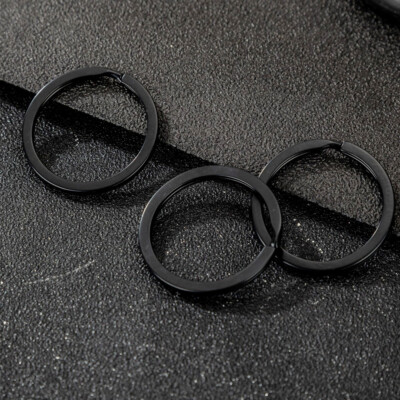 30pcs-black-key-ring-chain-split-rings-heavy-duty-keychain-accessories