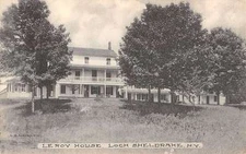 Loch Sheldrake New York Le Roy House Exterior Antique Postcard K20696