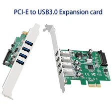 PCI-E To USB 3.0 Card PCI Express Expansion Card PCI-E Riser Card 5G USB3.0 Hub